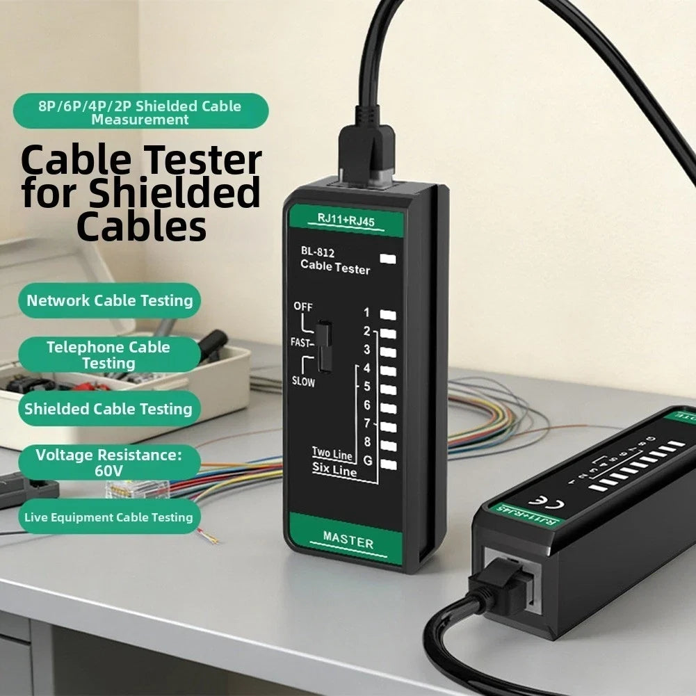 Cable Tester for Network Signal Tracing (Shielded/Unshielded, 8 Core)