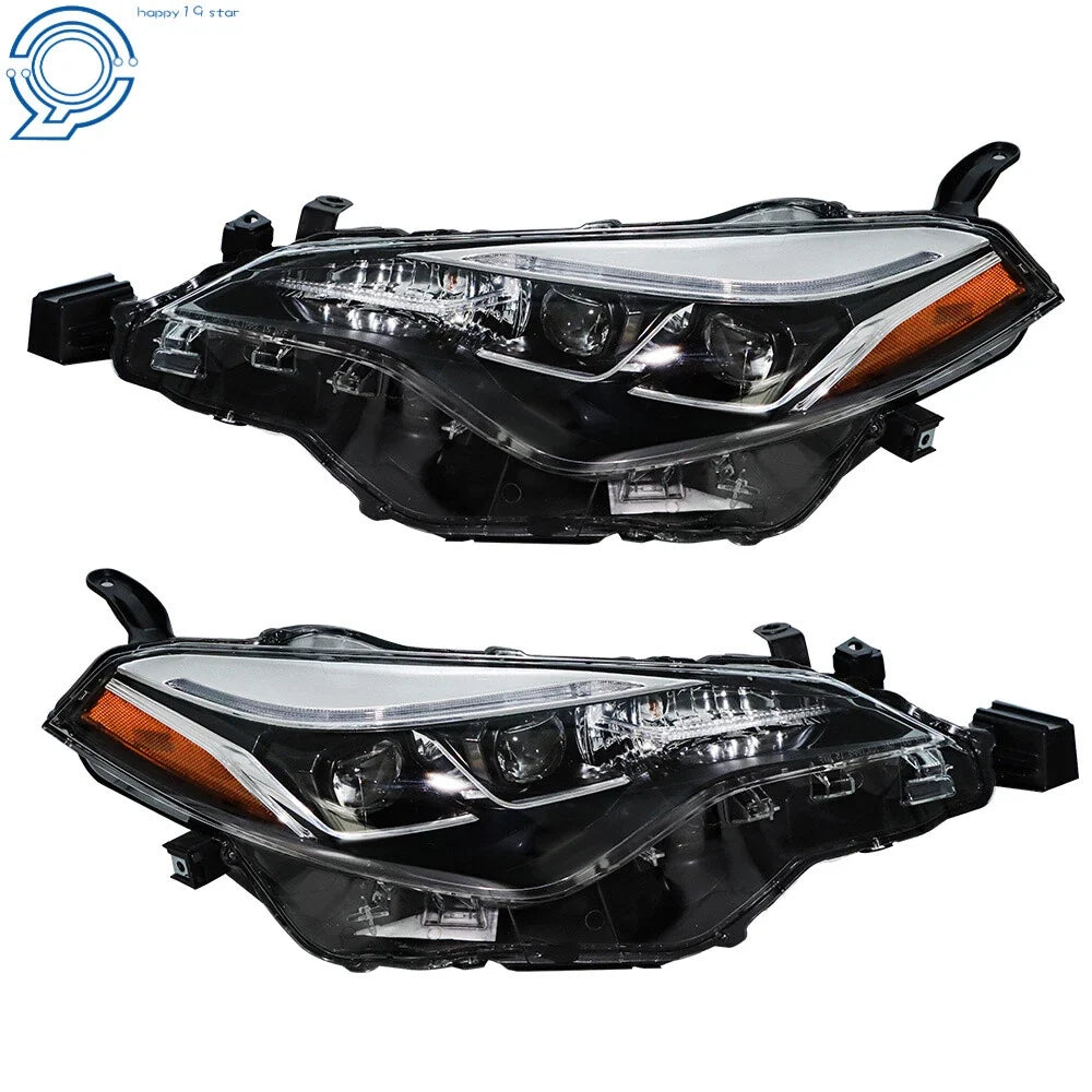 Pair of Headlights for Toyota Corolla Sedan SE XLE XSE (2017-2019)