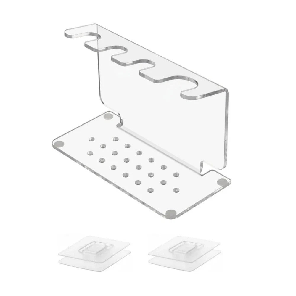 Acrylic Shaving Tool Holder for Wall or Desktop (17x7.8x11.5cm)