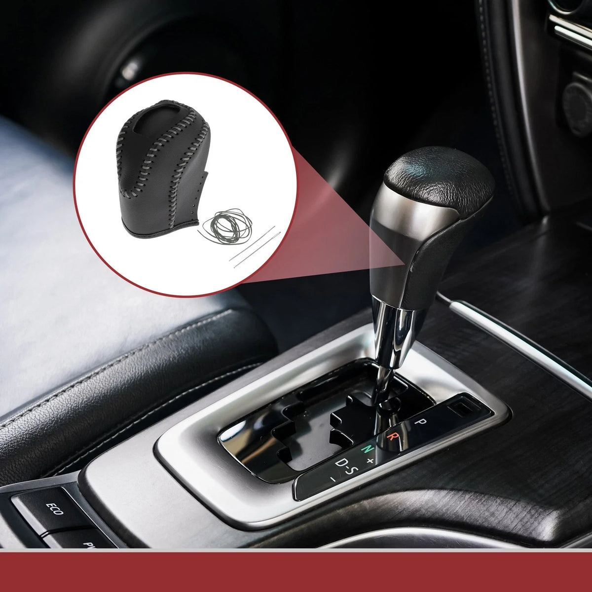 1Pc Gear Shift Knob Cover for Volkswagen Taos (2022–2023) Black Gray