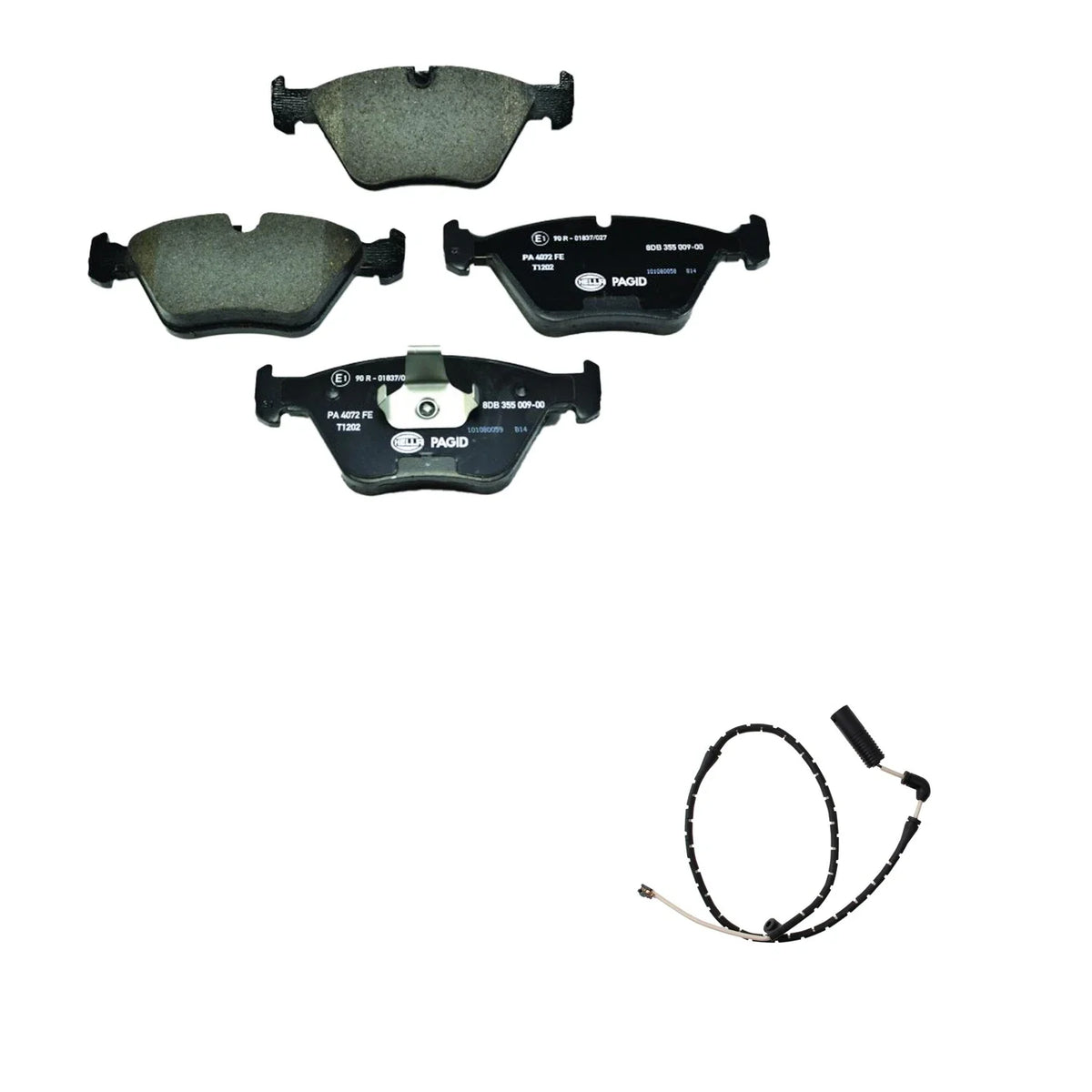 Hella Front Low-Met Disc Brake Pad Set w/Sensor for BMW X3 E83 (2004–2010)