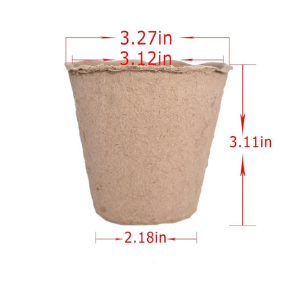 100PCS Biodegradable Nursery Pots for Garden Flower Plants