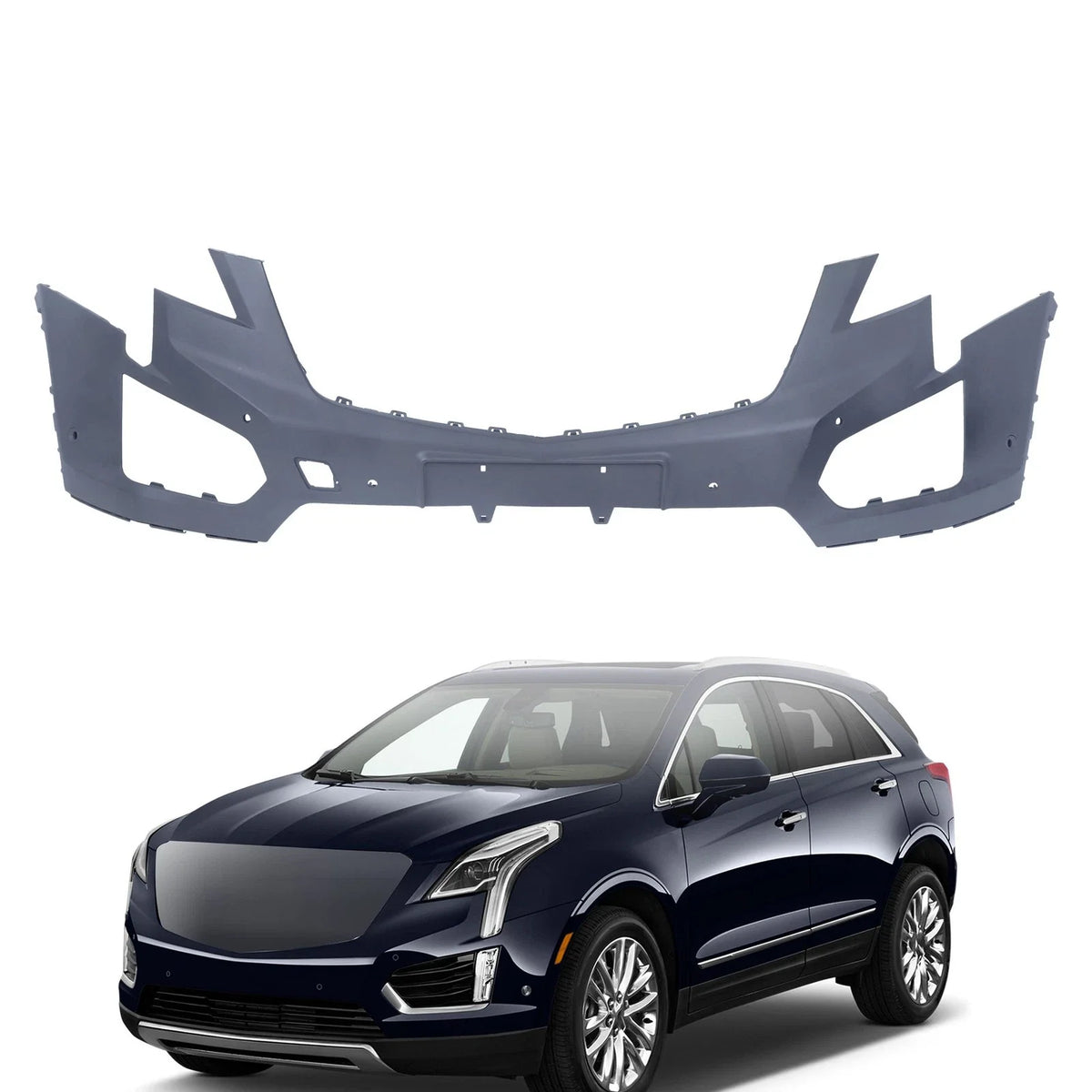 6-Hole Front Bumper Assembly for Cadillac XT5 (2017-2019)