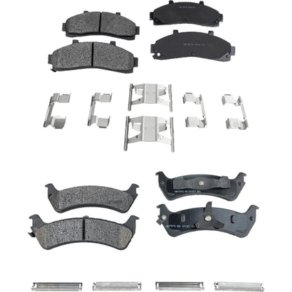 Set of 4 Semi-Metallic Brake Pads for Ford Ranger (1998–2002)