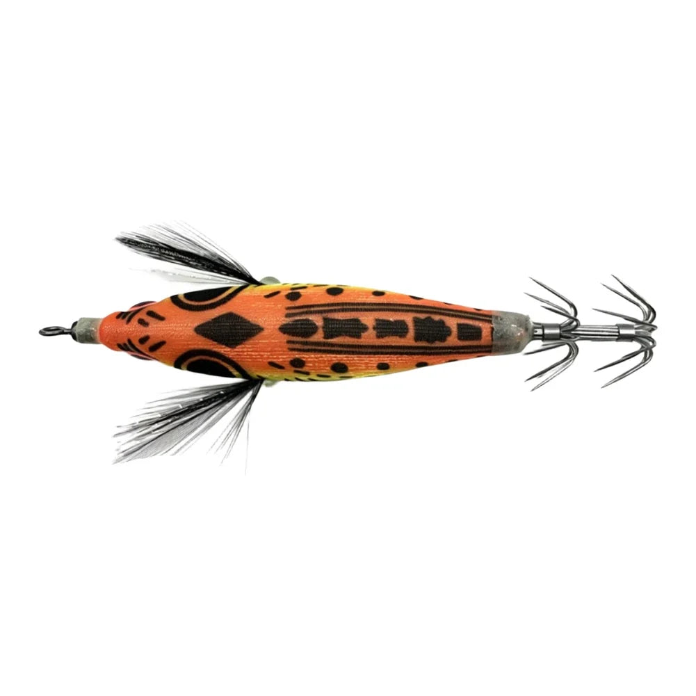 8cm Glow in Dark Orange Shrimp Bait for Squid Fishing (Saltwater)