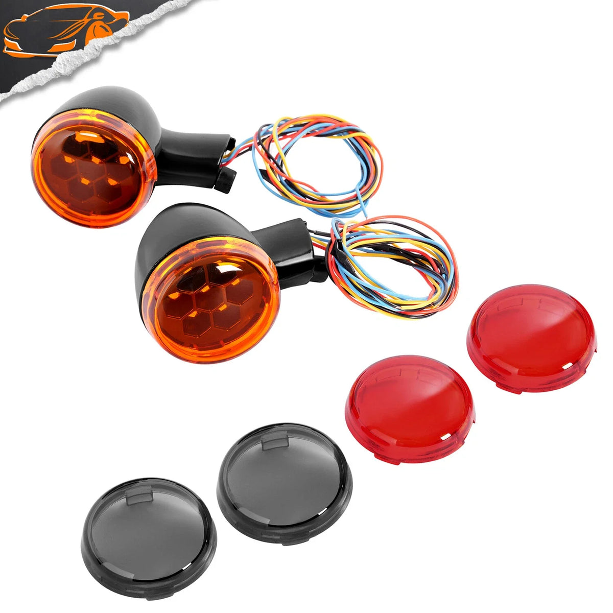 2X LED Rear Turn Signal Lights for Harley 1994-2024 Road King