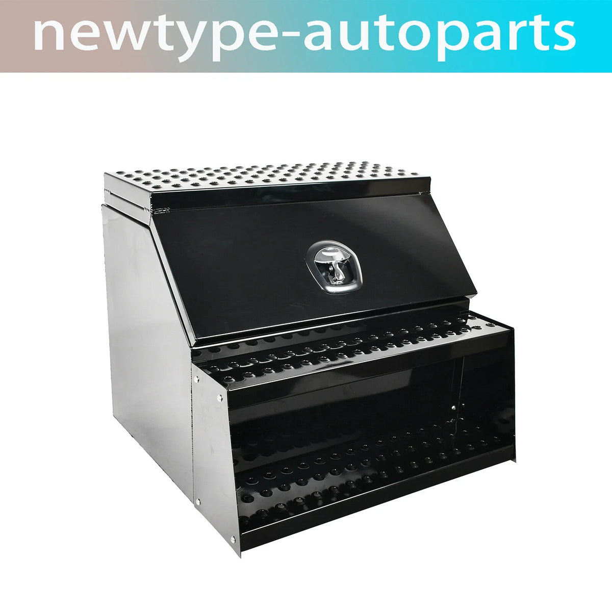 Semi Truck Aluminum Tool Box with Saddle Step 28"x25"x30