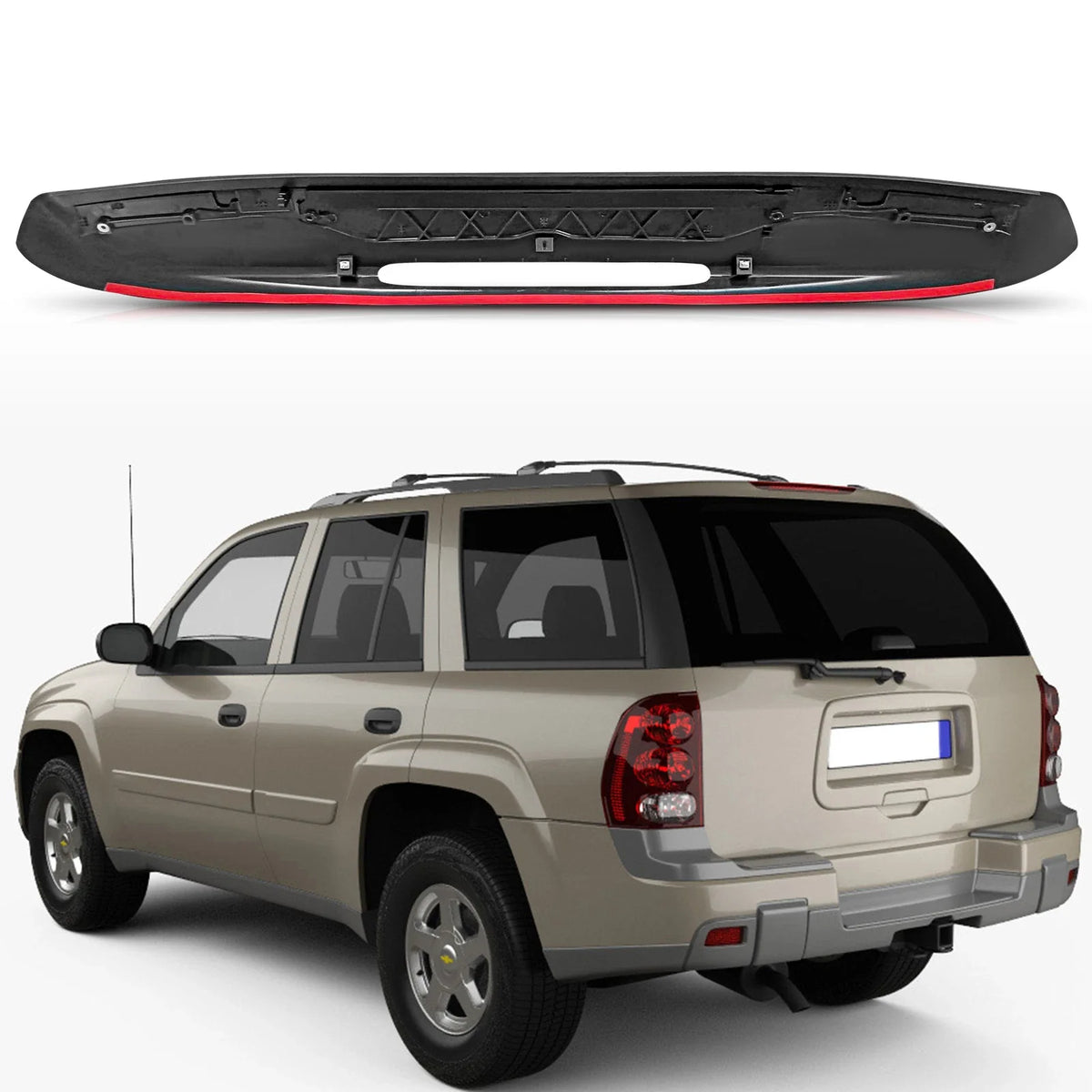 Upper Tailgate Molding for Chevy Trailblazer (2002–2009) - Black