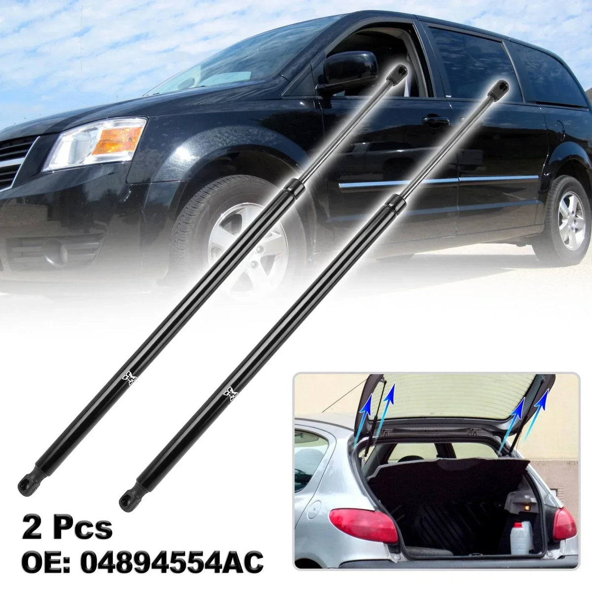 Set of 2 Rear Lift Supports for 2011-2020 Dodge Grand Caravan