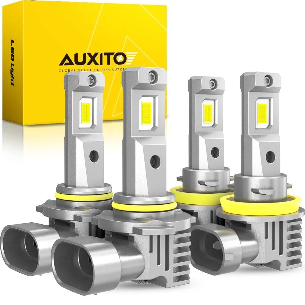 Universal Fit 9005 H11 LED Headlight Bulbs 6500K - Set of 4
