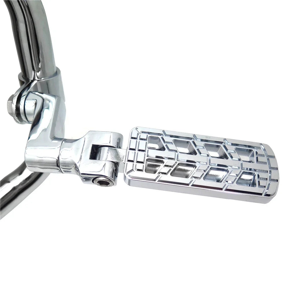 Chrome Dominator CNC FootPeg for Harley Softail (1.25" Clamp, 32mm)