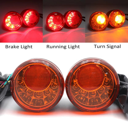 Amber LED Run Brake Turn Signal Light for XL 883 1200 - Harley (1992-2017)
