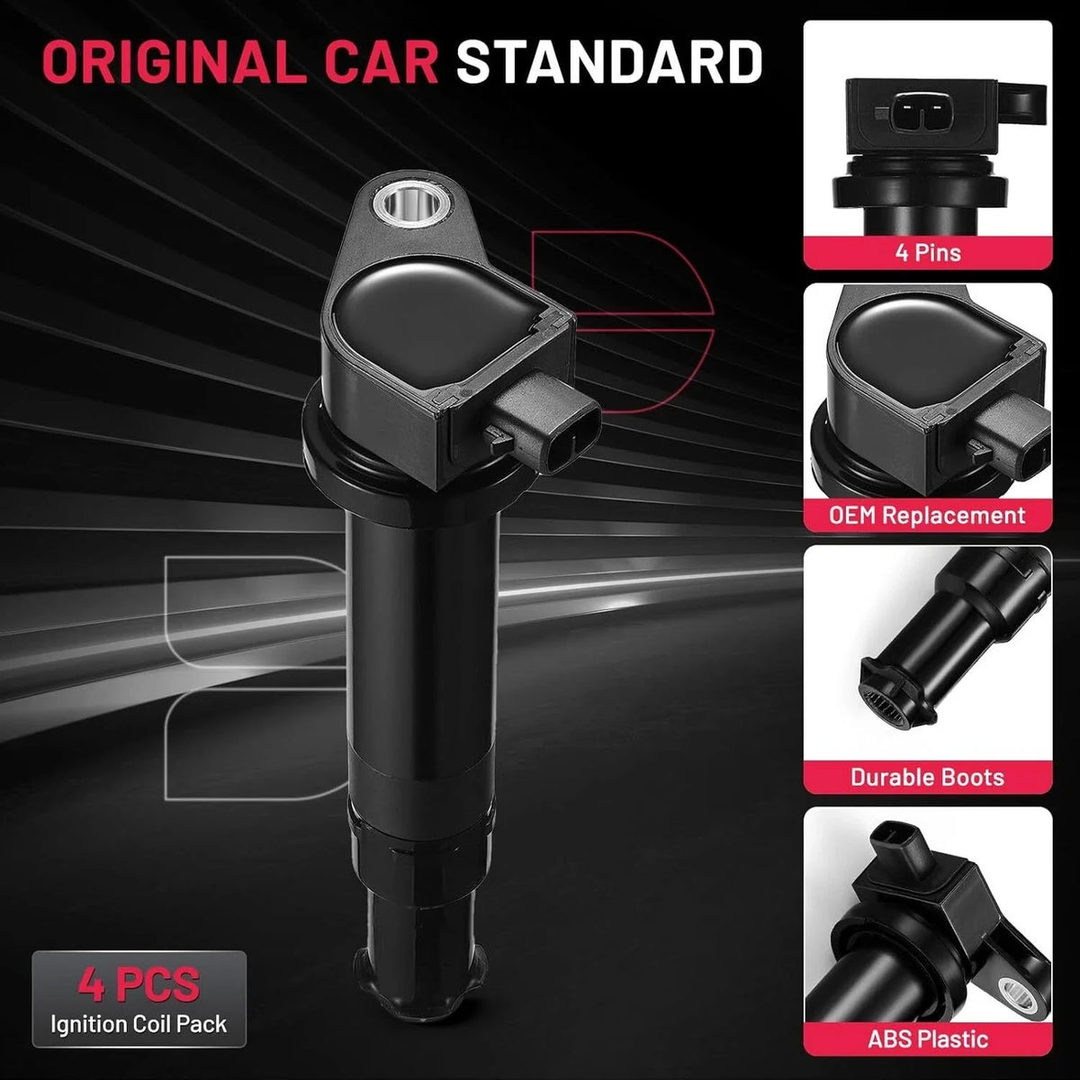 Ignition Coils UF499 for Kia Rio/Rio5 (2006–2011) & Dodge Attitude (1.4L, 1.6L)