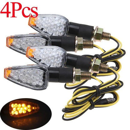 Turn Signal Lamp Kit - 4Pcs LED for Honda, Yamaha, Suzuki 12V