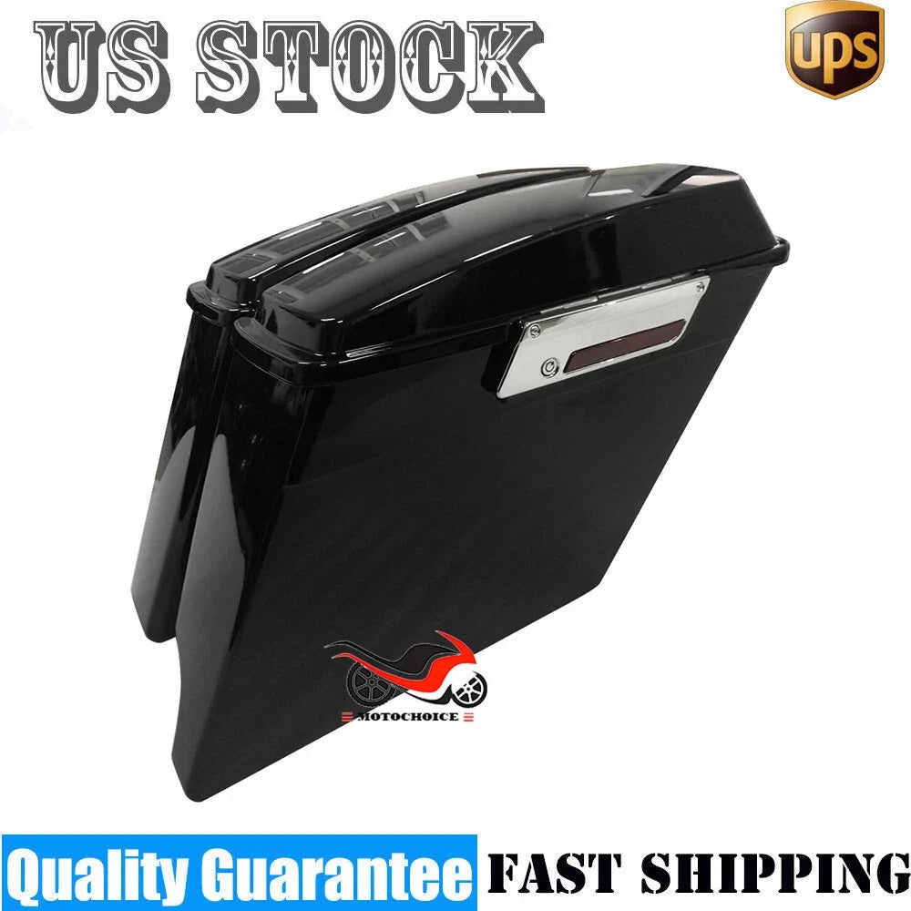 2 Into 1 Stretched Extended Hard Saddlebags for Harley Touring (1993–2013)