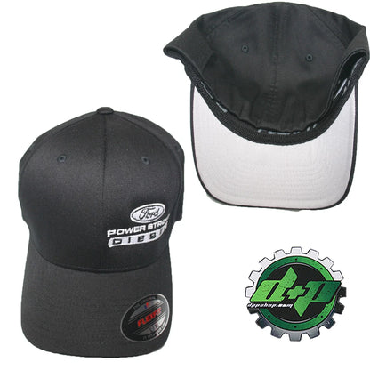 Powerstroke Hat for Ford (Fitted Flex Fit, Black, S/M)