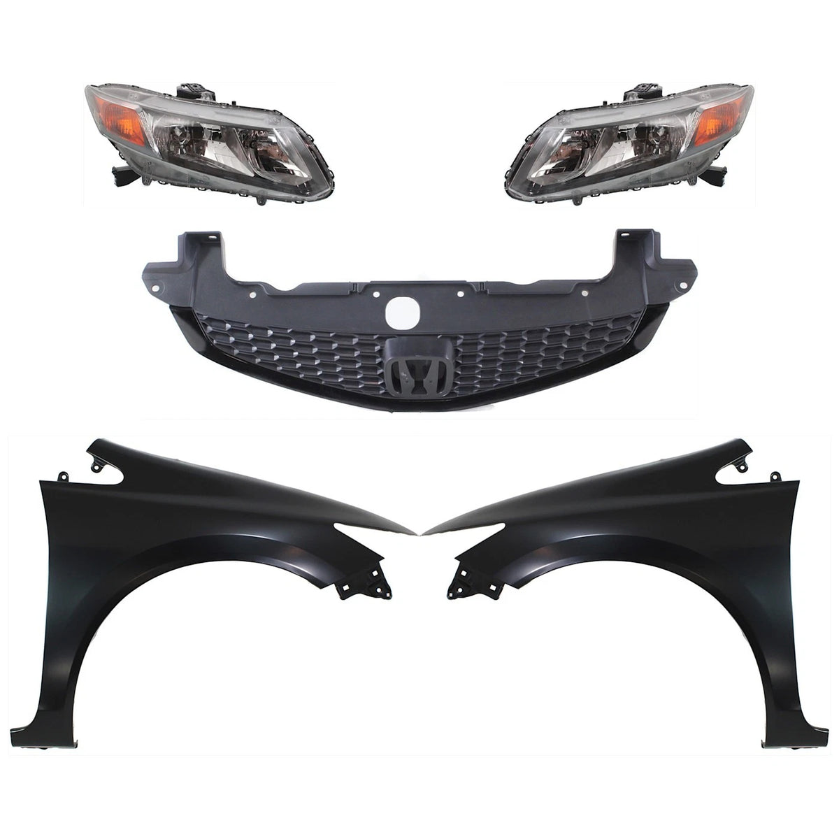 Headlight Set of 2 for Honda Civic (2012) Left Right