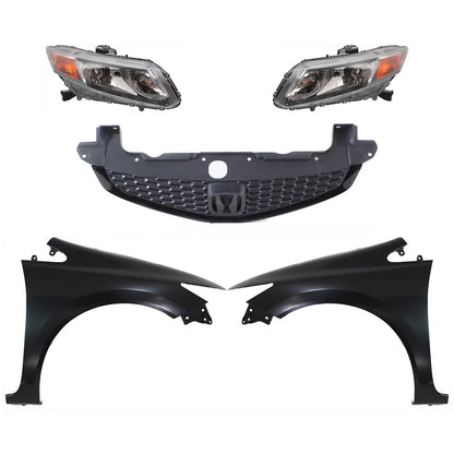 Headlight Set of 2 for Honda Civic (2012) Left Right