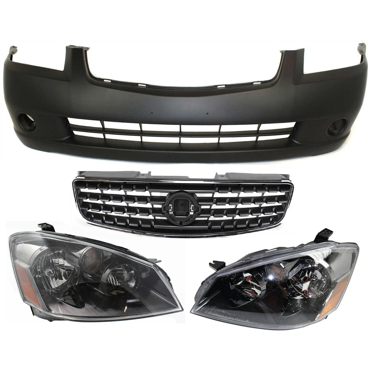 Bumper Cover Headlight Kit for Nissan Altima (2005–2006) with Grille Assembly