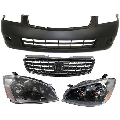 Bumper Cover Headlight Kit for Nissan Altima (2005–2006) with Grille Assembly