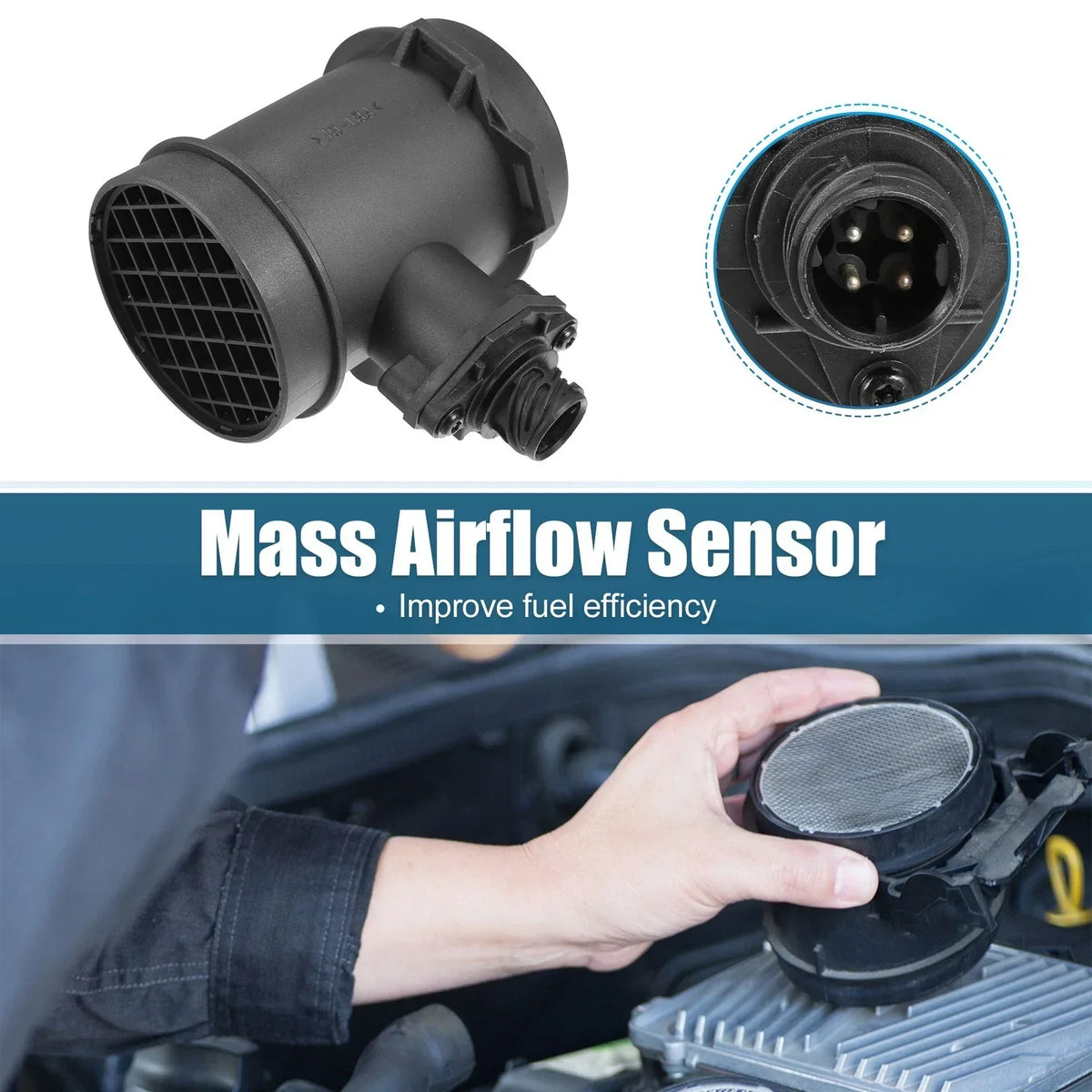 Replacement Mass Air Flow Sensor for BMW 540i 4.0L
