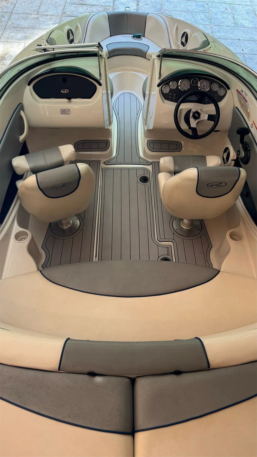 Teak Flooring Cockpit Pads EVA Foam for Sea Ray 185 Sport (2010)