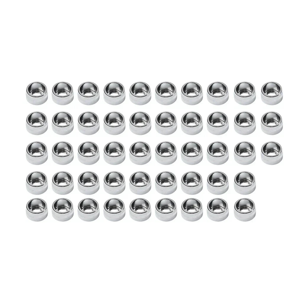 Set of 48 Chrome Engine Bolt Caps for Harley Touring Dyna Twin Cam