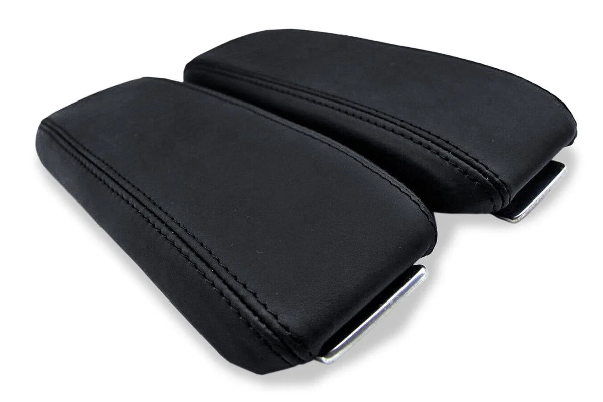 Center Console Lid Armrest Cover for Audi A8 (2004–2010) Black Synthetic Leather