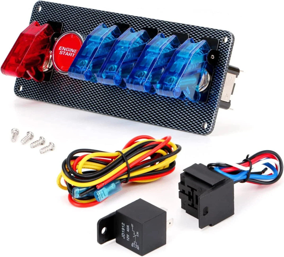 12V Ignition Switch Panel with LED for Racing Vehicles