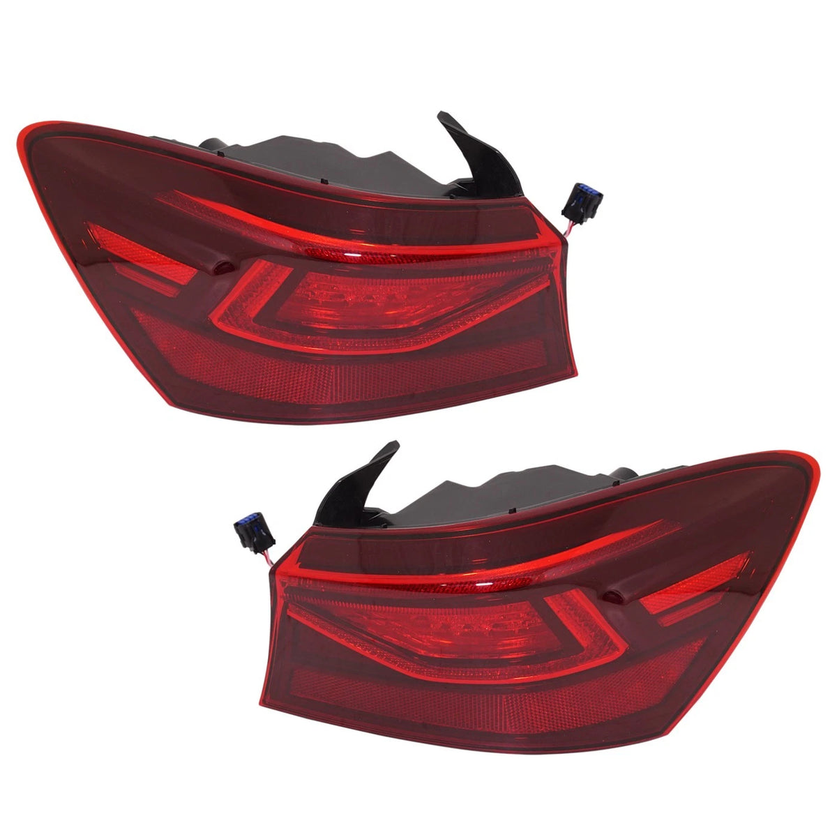 Tail Light Set for Kia Forte (2019–2021) Left & Right Outer LED Red Lens