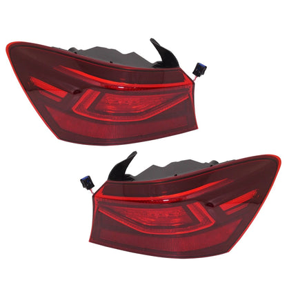 Tail Light Set for Kia Forte (2019–2021) Left & Right Outer LED Red Lens