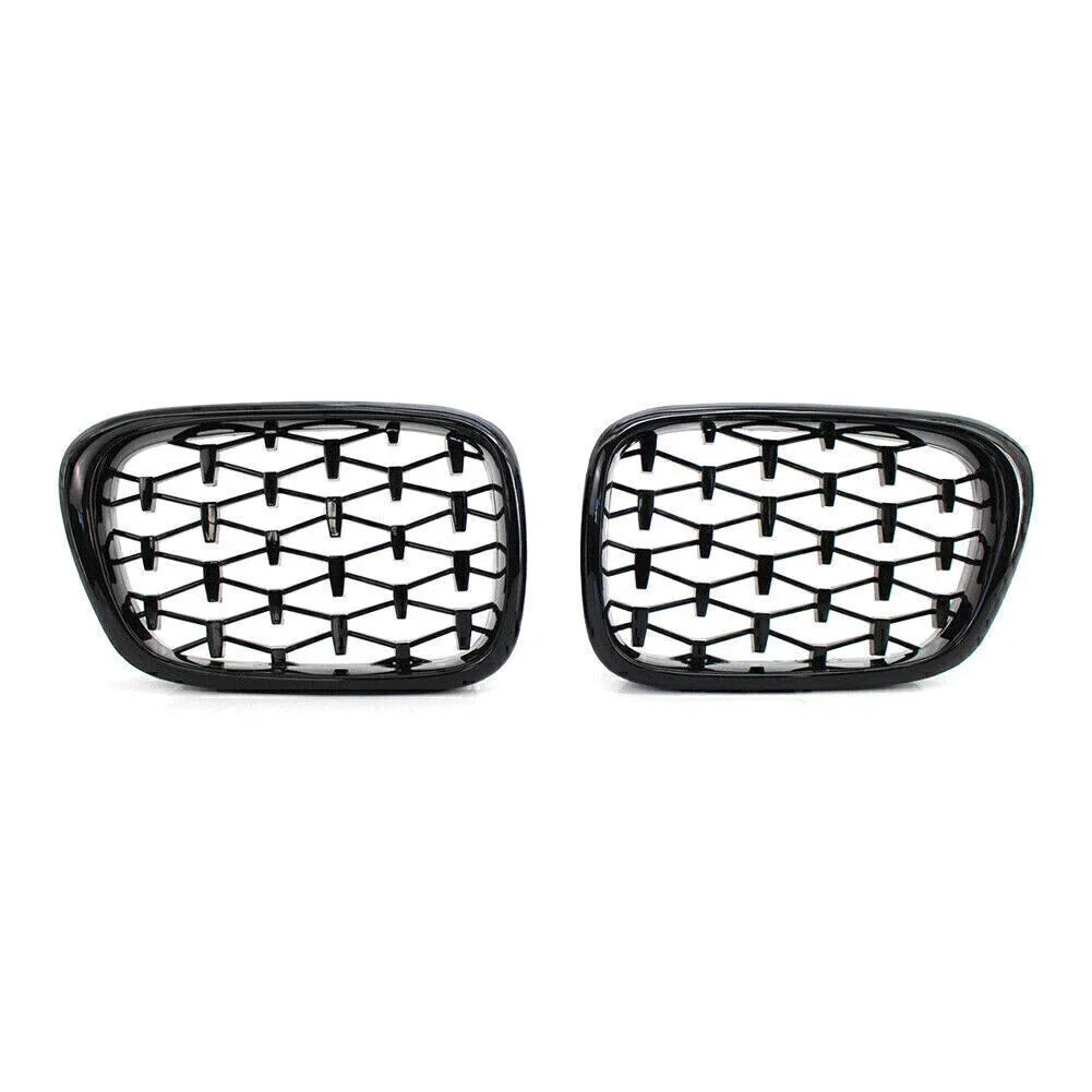 Gloss Black Front Kidney Grille for BMW 5-Series E39 (1999–2003)