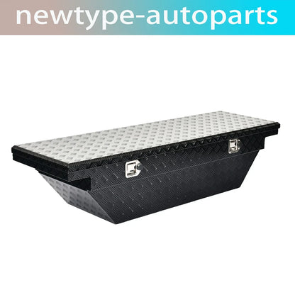 Low Profile 63" Gloss Black Aluminum Tool Box for Trucks