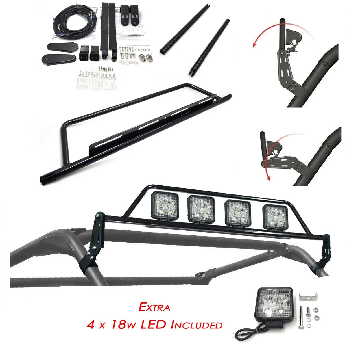 18W Mounting Bar for Roof Light on Can-Am Maverick Commander 2011-2023