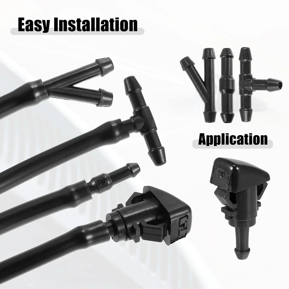 Front Washer Nozzle Assembly for Dodge RAM (Fits 2M Hose)