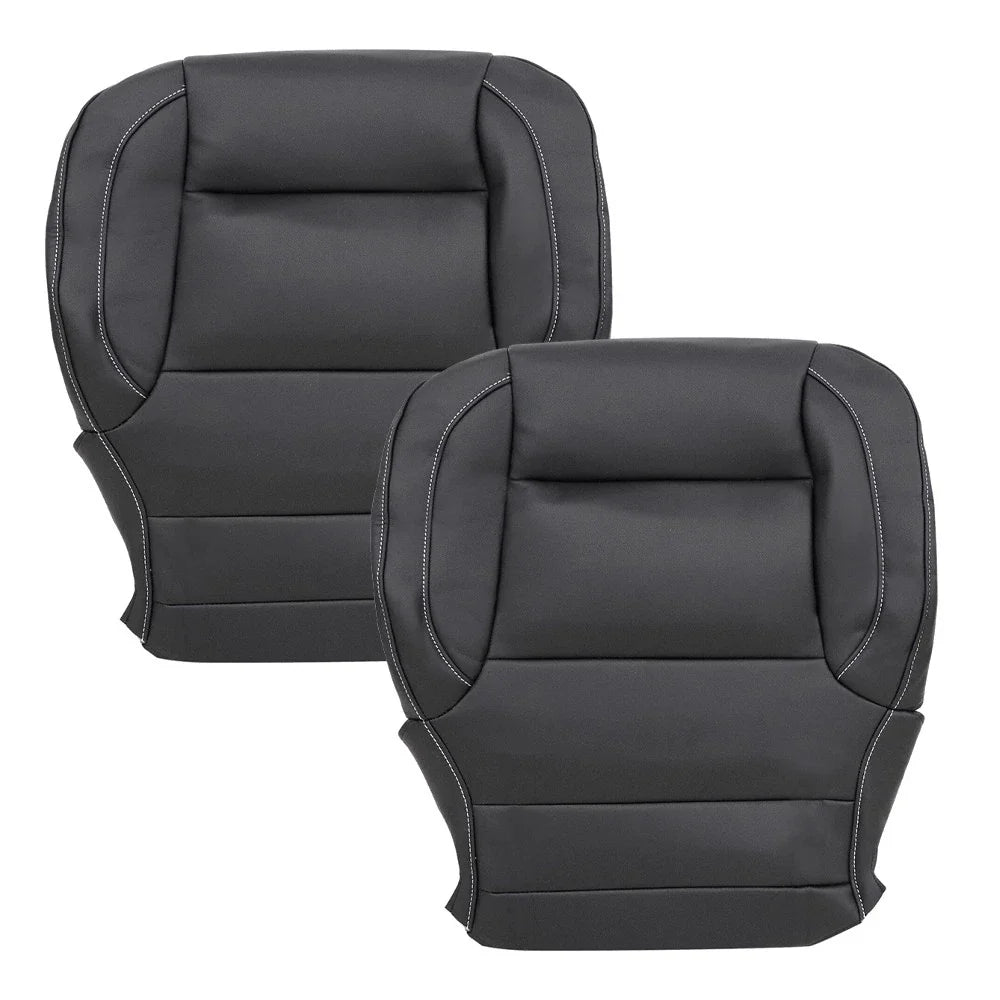 Leather Seat Cover Set for Chevy Silverado (2014–2019) - Black