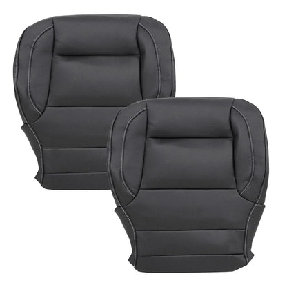 Leather Seat Cover Set for Chevy Silverado (2014–2019) - Black