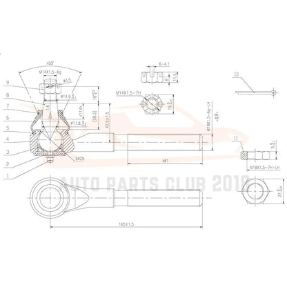 Set of 12 Front Upper Control Arm and Tie Rod Ends for Ford F-150 1997-2003