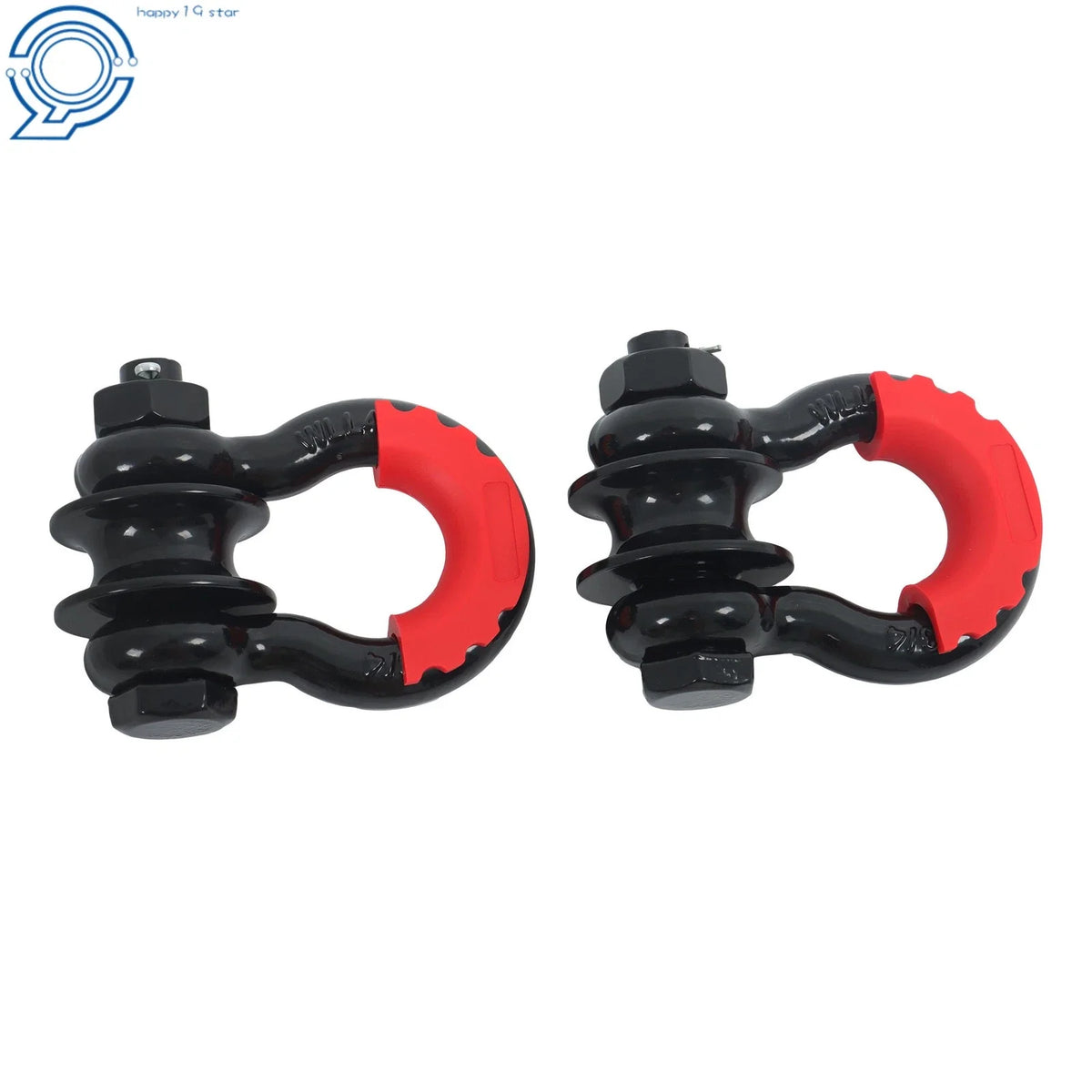 Set of 2 Heavy Duty D Ring Snatch Block Shackles for Towing
