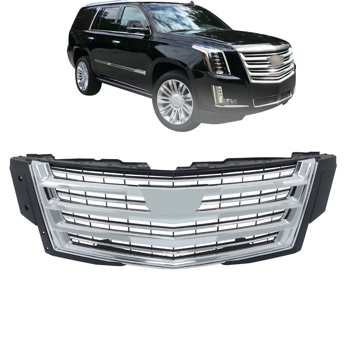 Front Upper Grille Molding in Chrome for Cadillac Escalade 2015–2020