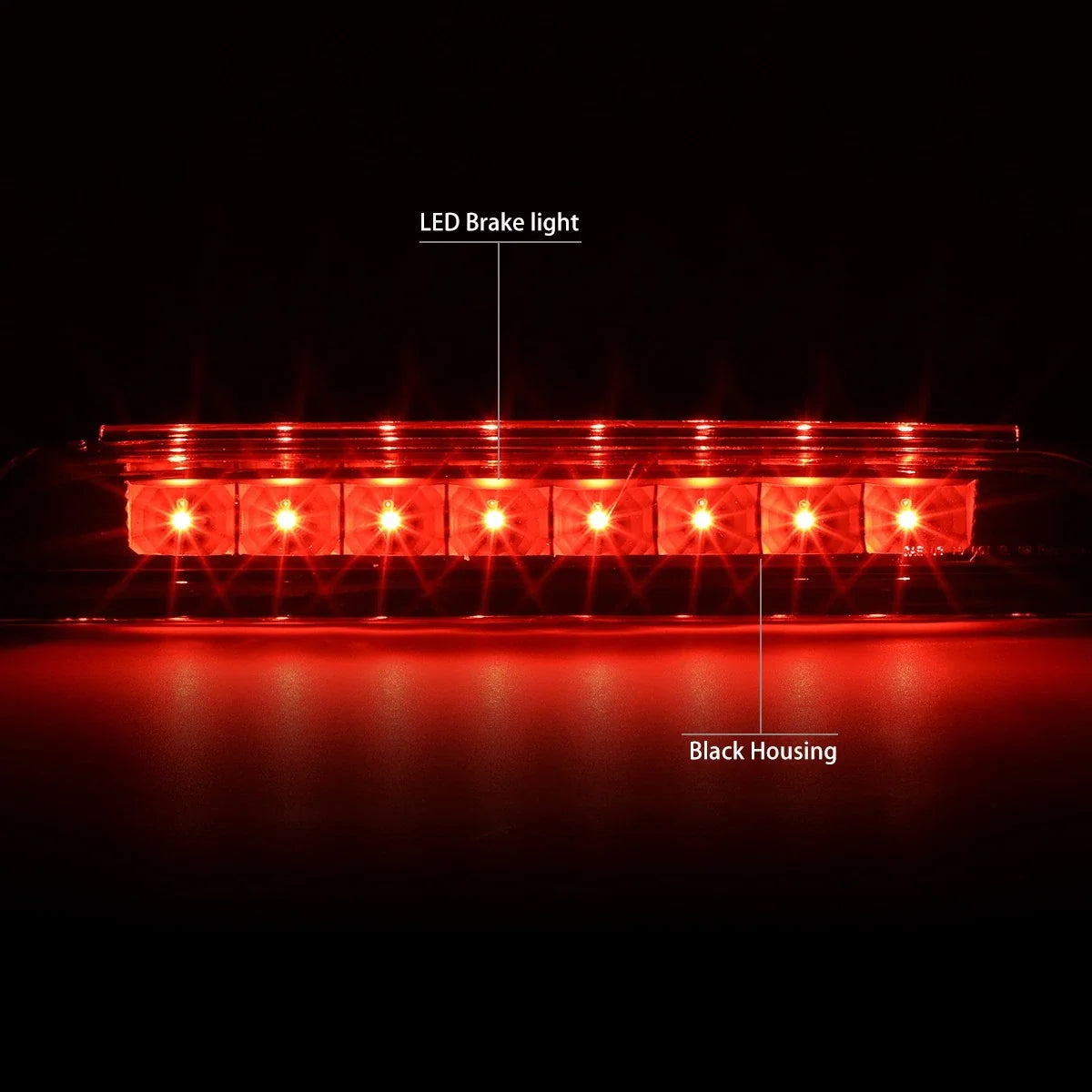 LED Third Brake Light for Chevy Equinox (2010–2017) - Black Housing