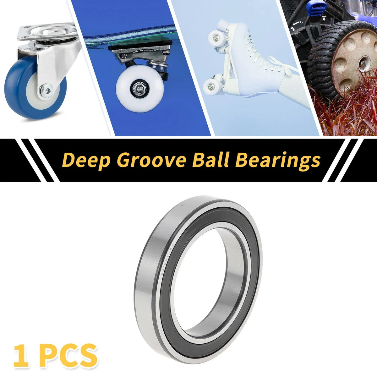 Deep Groove Ball Bearing P5 for Scooter Skateboard Wheel (6015VV)