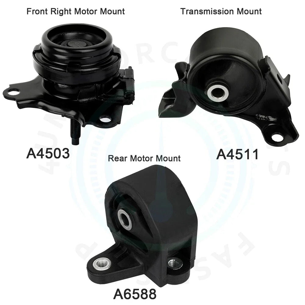 3X Engine Motor Mounts for Honda Civic (2003–2005) 1.3L Hybrid