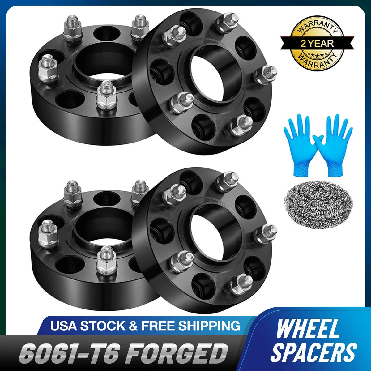 Hubcentric Wheel Spacers for Jeep Wrangler Grand Cherokee (2014–2024)