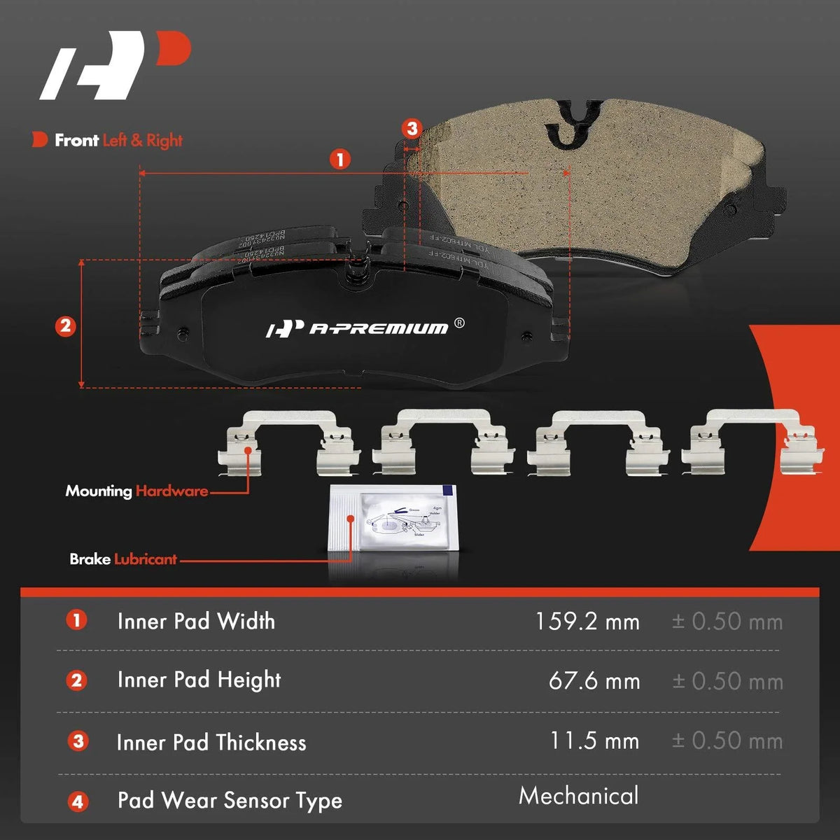 Brake Pads (Front & Rear) for Land Rover Range Rover 1995–2023
