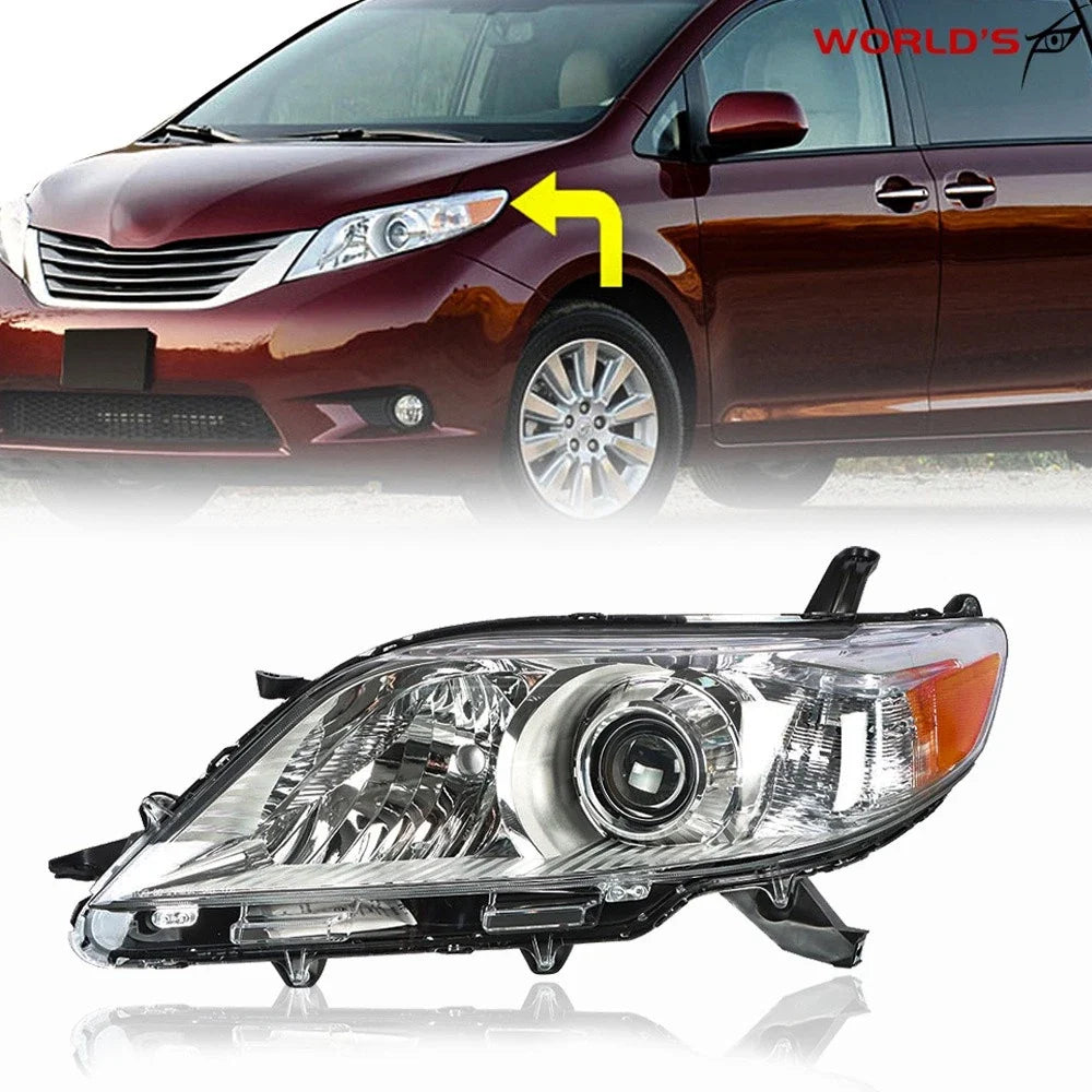Headlight for Toyota Sienna (2011–2020) Left Side Halogen