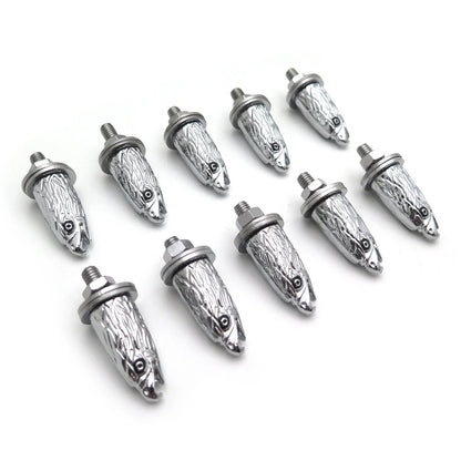 10X Eagle Head Chrome Bolts for License Plate Tag Frame