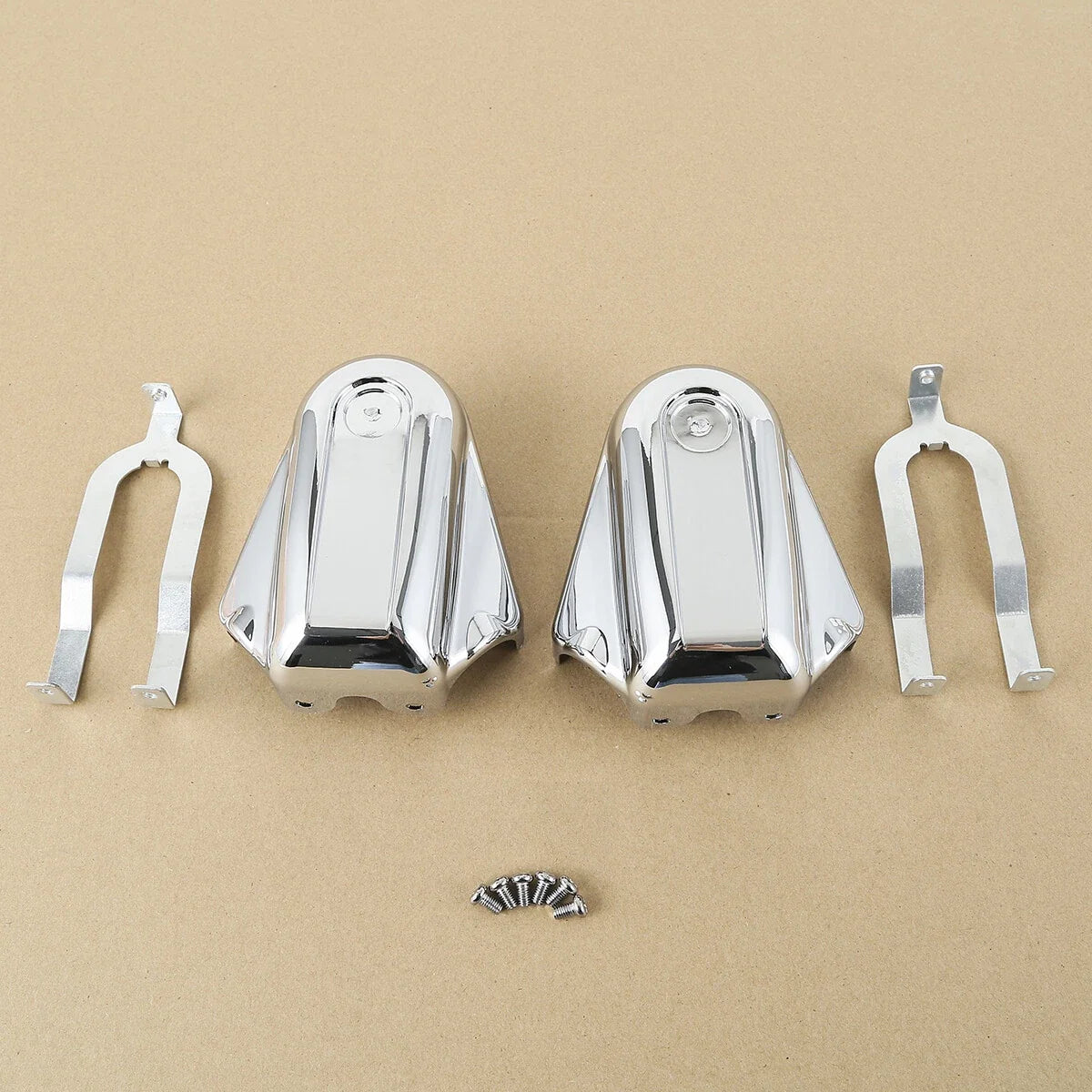 Chrome Rear Axle Cover Set for Harley Softail Cross Bones 2008-2017