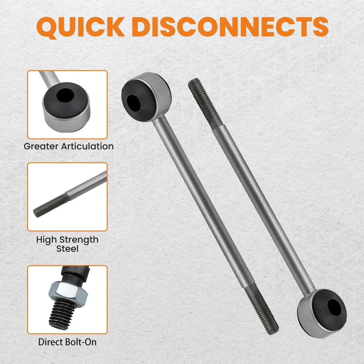 Sway Bar Links Quick Disconnect for 1984-2001 Jeep Cherokee XJ ZJ 3.5-6" Lift