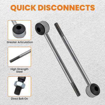 Sway Bar Links Quick Disconnect for 1984-2001 Jeep Cherokee XJ ZJ 3.5-6" Lift